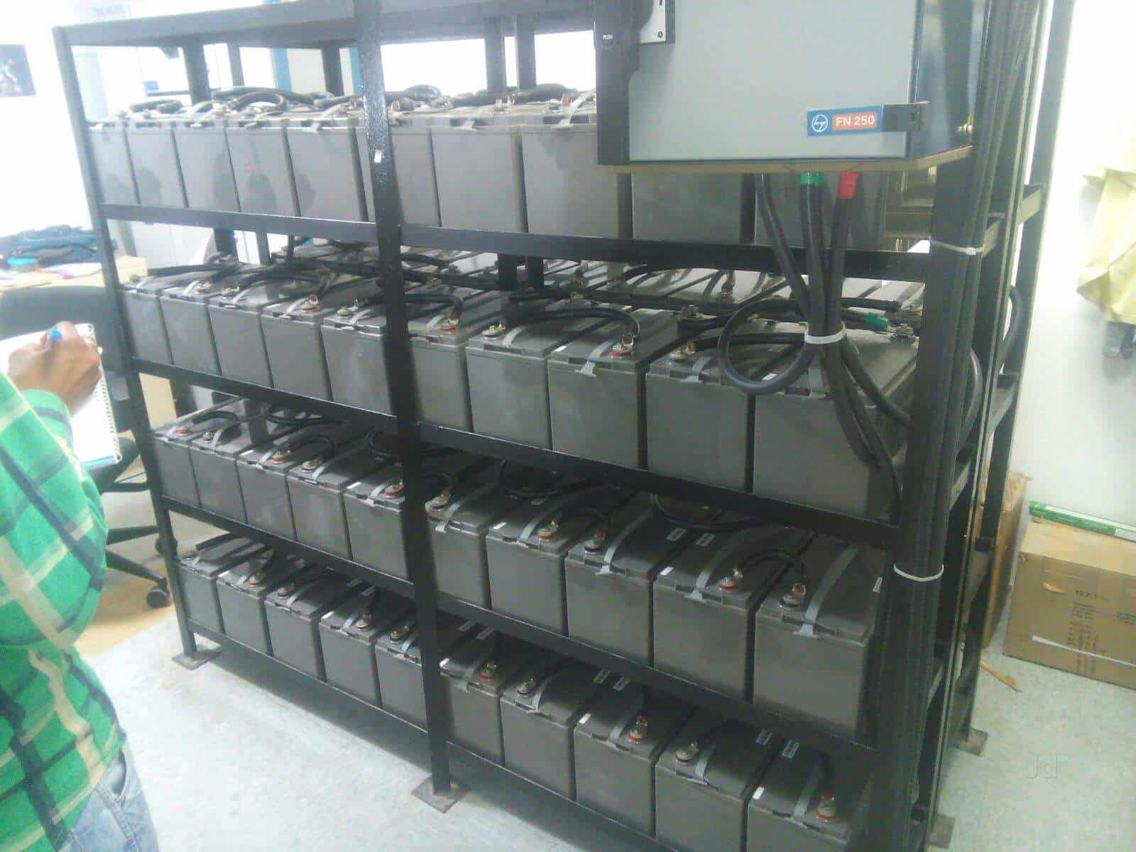 UPS battery bank inspected on site before buy-back